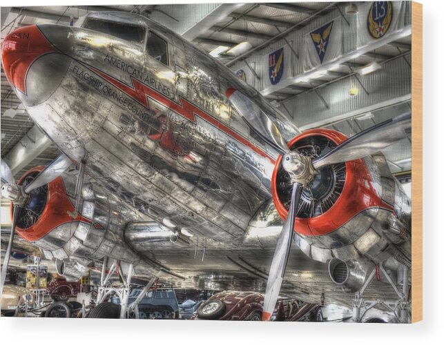 Plane Wood Print featuring the photograph American 6 by Craig Incardone
