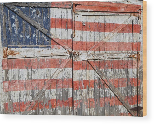 Flag American Barn Wood Print featuring the photograph American Pride by Robert Och