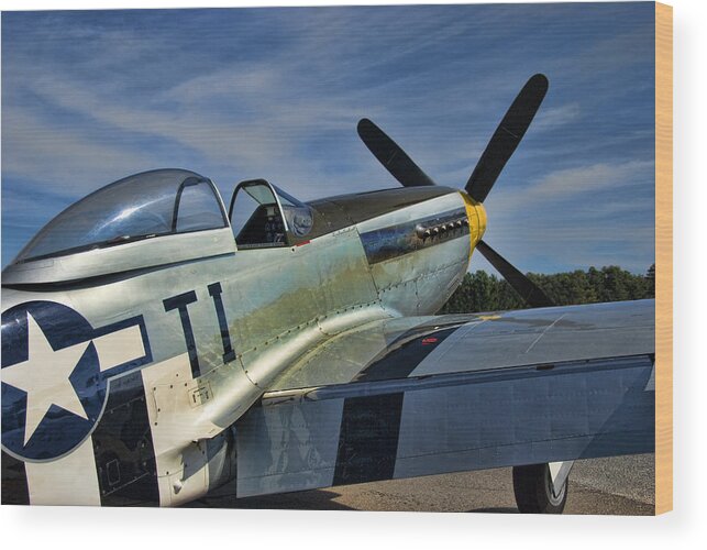 Angels Playmate Wood Print featuring the photograph Angels Playmate P-51 by Steven Richardson