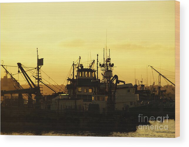 San Diego Wood Print featuring the photograph At Days End by Linda Shafer