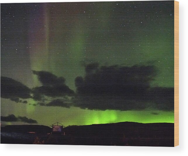 Aurora Wood Print featuring the photograph Aurora Activity Iceland by Amelia Racca