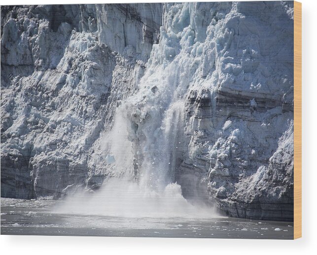 Glacier Wood Print featuring the photograph Avalanche by Ramunas Bruzas