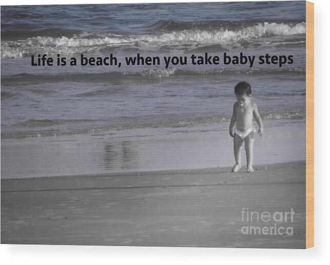 Baby Wood Print featuring the photograph Baby Steps by Metaphor Photo