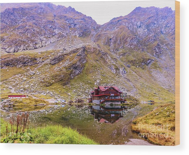 Mountains Wood Print featuring the photograph Balea Lake in Romania by Claudia M Photography