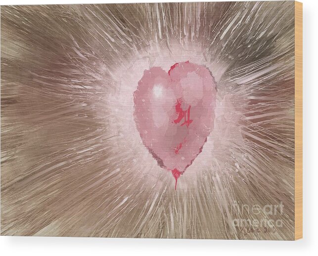 Heart Wood Print featuring the digital art Be Still by Jon Munson II