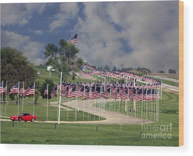 America Wood Print featuring the photograph Beautiful Nation by Yumi Johnson