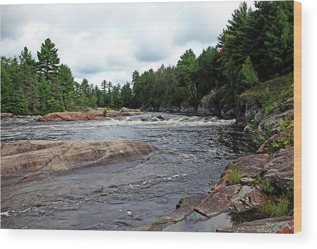 Sturgeon Chutes Wood Print featuring the photograph Before The Chutes by Debbie Oppermann