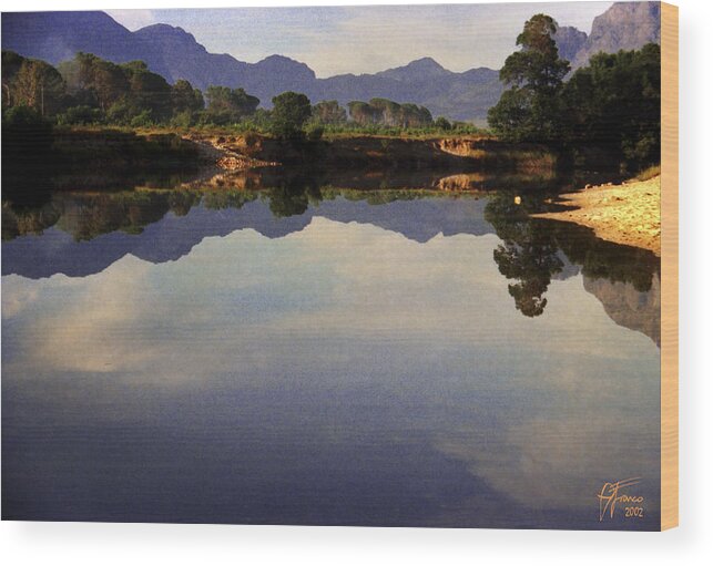 River Wood Print featuring the digital art Berg River Reflections by Vincent Franco