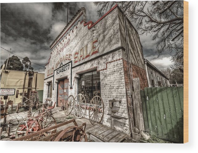 Garage Wood Print featuring the photograph Big Garage Sale by Wayne Sherriff