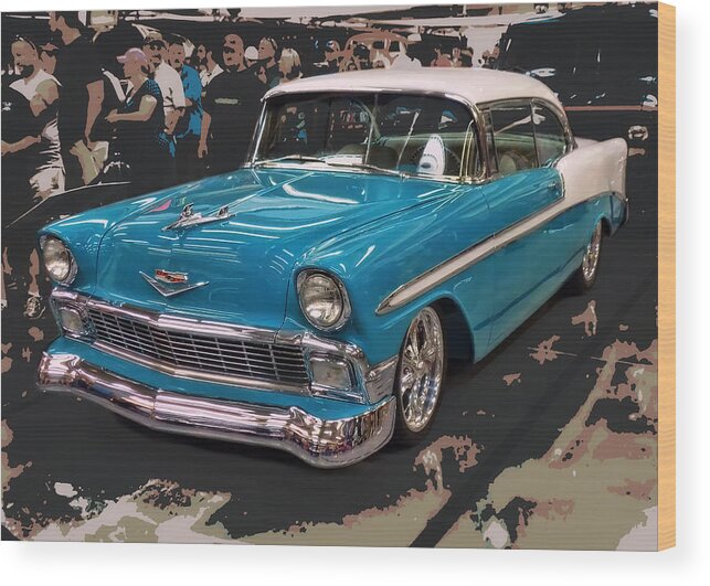 Victor Montgomery Wood Print featuring the photograph Blue '56 by Vic Montgomery