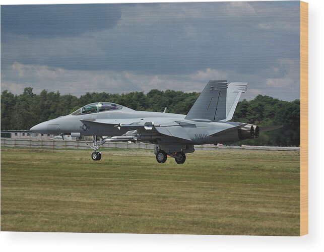 Boeing Wood Print featuring the photograph Boeing Super Hornet by Tim Beach