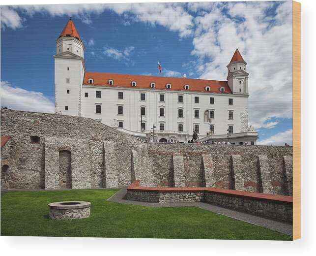 Bratislava Wood Print featuring the photograph Bratislava Castle in Slovakia by Artur Bogacki