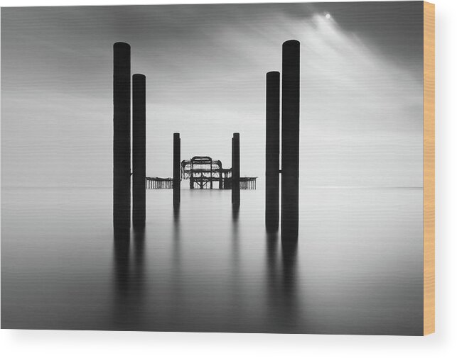 West Pier Wood Print featuring the photograph Brighton Pier, The by Ivo Kerssemakers