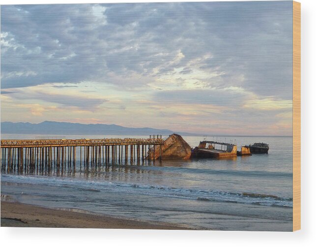 Ss Palo Alto Wood Print featuring the photograph Broken Boat, SS Palo Alto by Amelia Racca