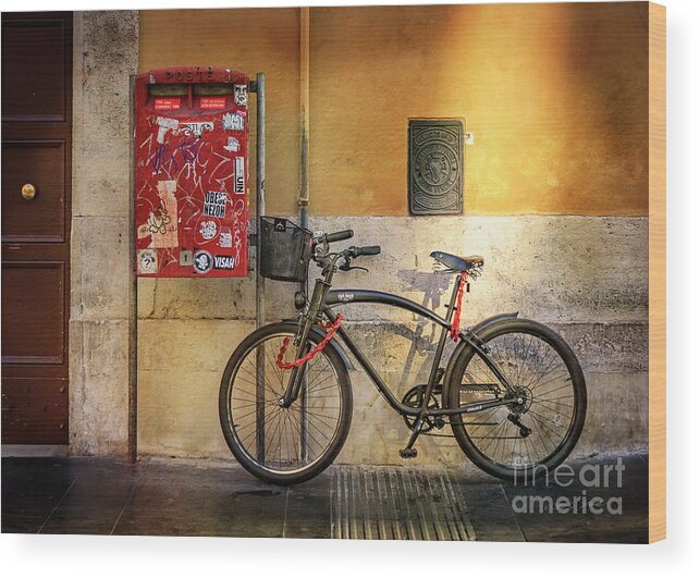 Bicycle Wood Print featuring the photograph Cafe Racer Bicycle by Craig J Satterlee