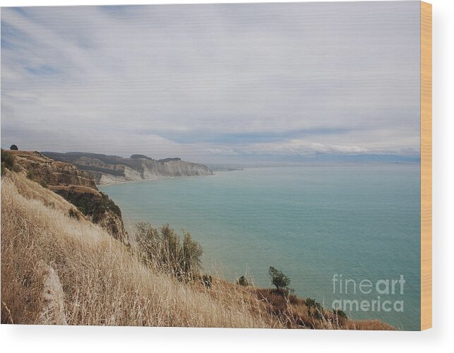 Golf Wood Print featuring the photograph Cape Kidnappers Golf Course New Zealand by Jan Daniels