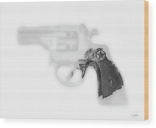 Trooper Wood Print featuring the photograph Capgun Artifact Monocrhome Print by Tony Grider