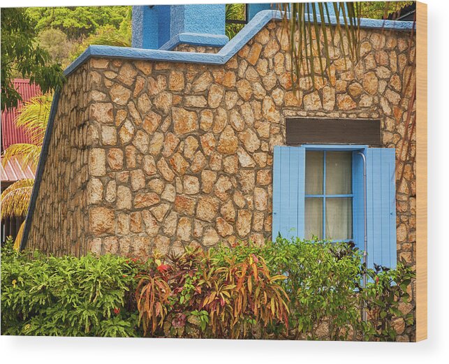 Caribbean Wood Print featuring the photograph Caribbean Window by Mick Burkey