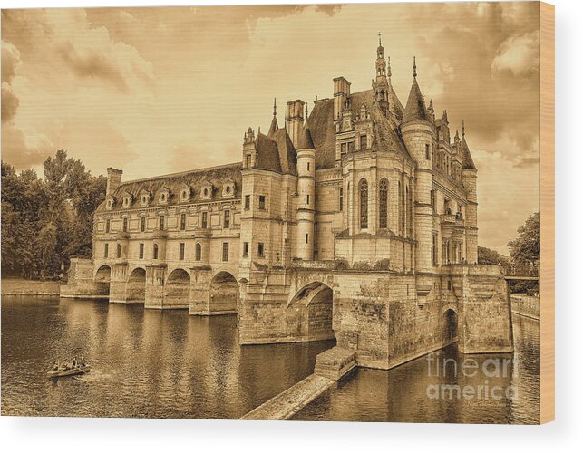 Chenonceau Wood Print featuring the photograph Chenonceau by Nigel Fletcher-Jones