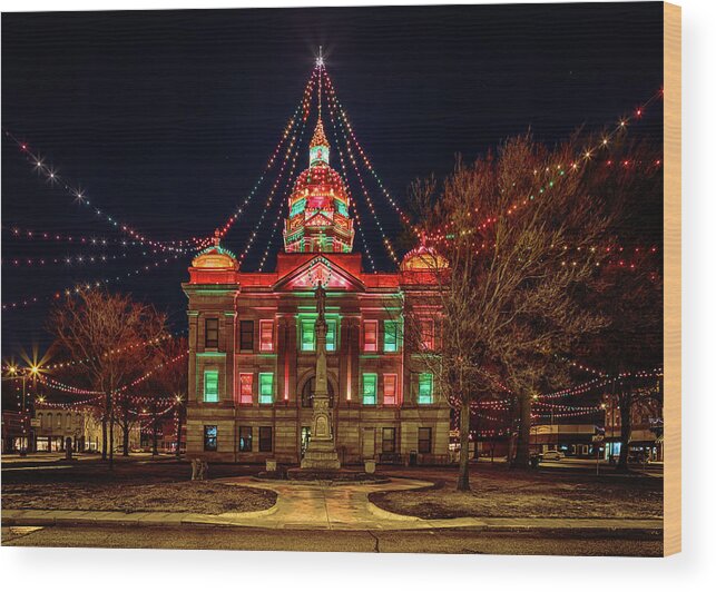 Minden Wood Print featuring the photograph Christmas City by Susan Rissi Tregoning
