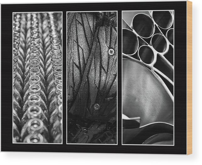 Circles Triptych Wood Print featuring the photograph Circles Triptych by Martina Fagan