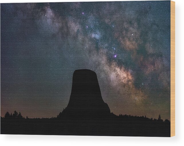 Devils Tower Wood Print featuring the photograph Closer Encounters by Darren White