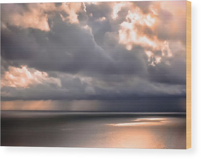 Cloud Waterscapes Wood Print featuring the photograph Cloud Symphony by Karen Wiles