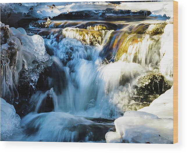 Cold Wood Print featuring the photograph Cold Water Fall by Robert McKay Jones
