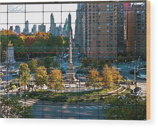 Nyc Wood Print featuring the photograph Columbus Circle by S Paul Sahm
