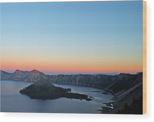 Scenic Wood Print featuring the photograph Crater Lake Twilight by Doug Davidson