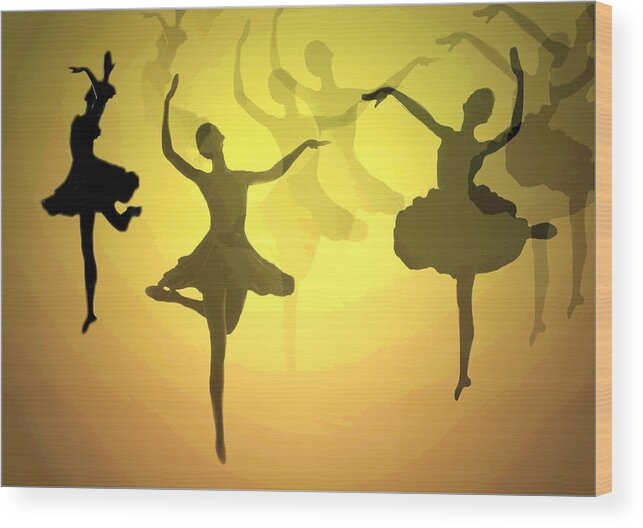 Ballerina Wood Print featuring the photograph Dance With Us Into The Light by Joyce Dickens