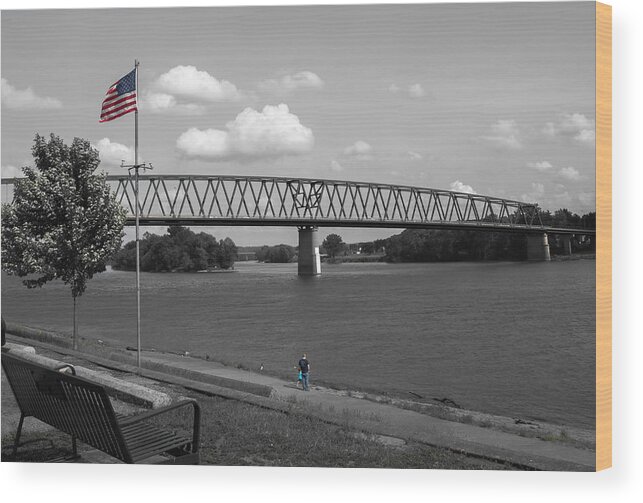 Ohio River Wood Print featuring the photograph Down by the River by Holden The Moment