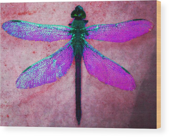 Dragonfly Wood Print featuring the photograph Dragonfly 6 by Timothy Bulone