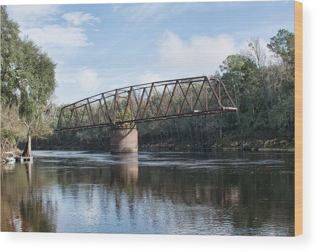 Bridges Wood Print featuring the photograph Drew Bridge by John Black