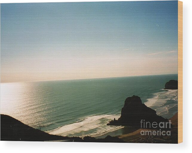 New Zealand Wood Print featuring the photograph East Coastline in New Zealand by Cindy Schneider