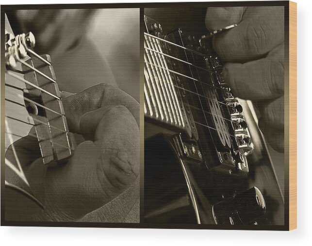 Hovind Wood Print featuring the photograph Electric Guitar Player by Scott Hovind