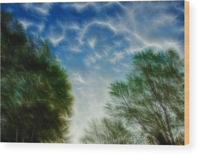Landscape Wood Print featuring the photograph Electric Sky by Crystal Wightman