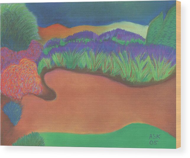 Autumn Wood Print featuring the pastel Epiphany by Anne Katzeff