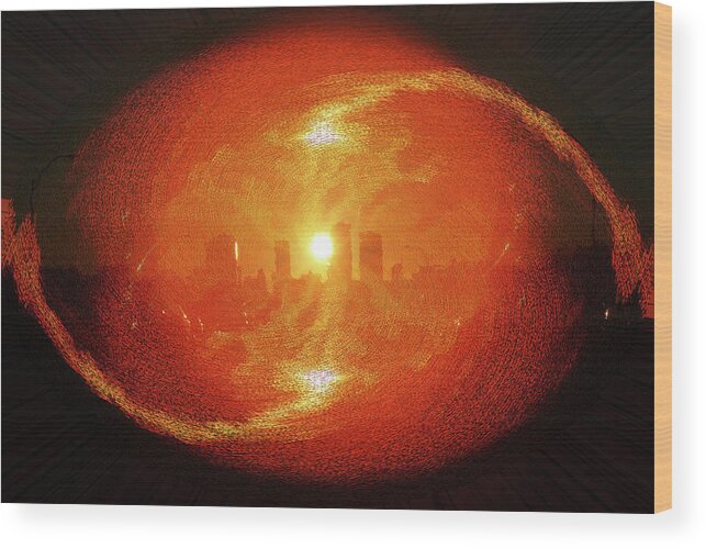 Fort Wood Print featuring the digital art Eye on Fort Worth by Jason Hughes