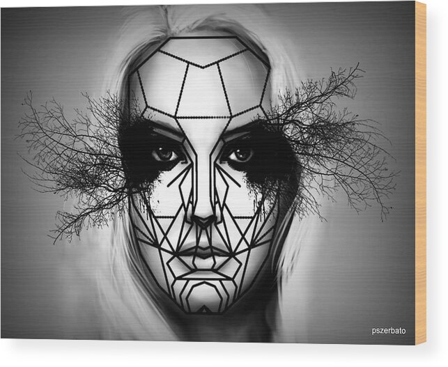 Face Wood Print featuring the digital art Eyes Tell The Truth by Paulo Zerbato