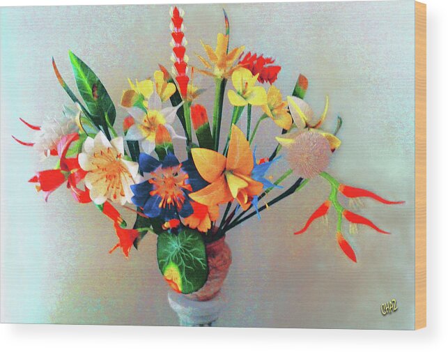 Flowers Wood Print featuring the painting Fantastic Flowers of the South Pacific by CHAZ Daugherty