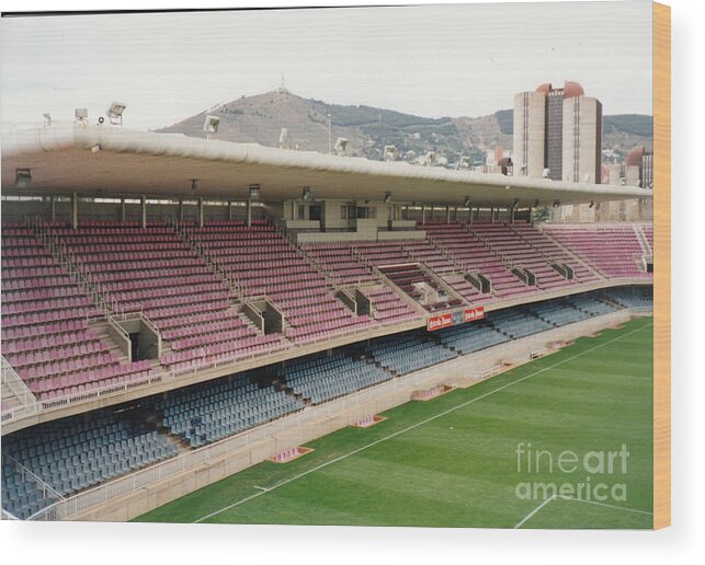 Fc Barcelona Wood Print featuring the photograph FC Barcelona - Mini Estadi - West Side by Legendary Football Grounds