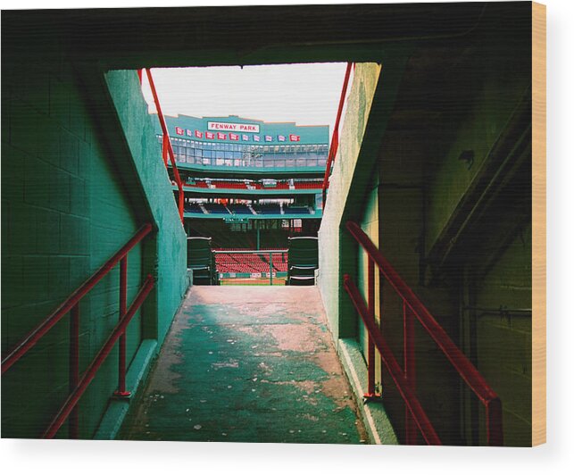 Boston Wood Print featuring the photograph Fenway Park by Claude Taylor