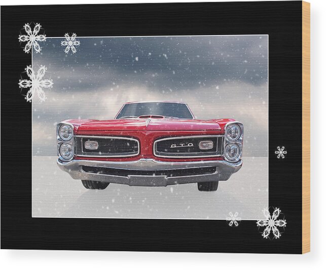 Pontiac Wood Print featuring the photograph Festive Pontiac GTO by Gill Billington