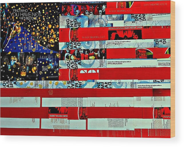 Us Flag Wood Print featuring the photograph Find Who You Have Not Yet Become by William Rockwell