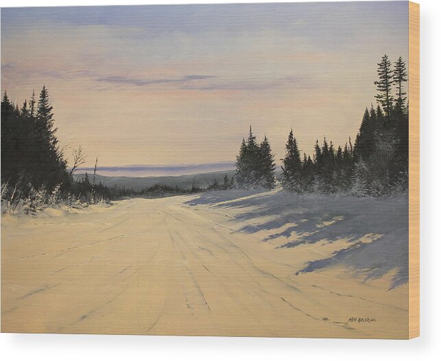 Avail Paintings Wood Print featuring the painting first tracks Stratton by Ken Ahlering