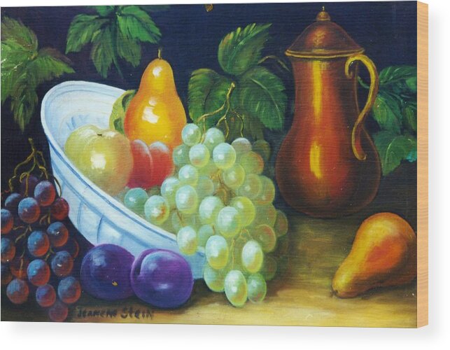Fruit Wood Print featuring the painting Florida Fruit by Jeanene Stein