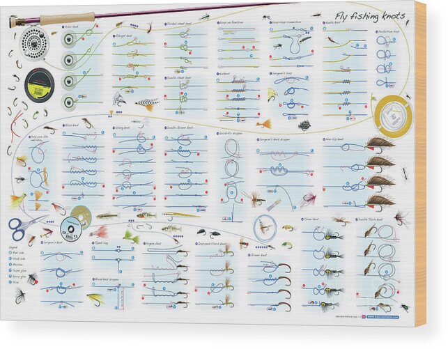 Fly Fishing Knots Wood Print by Andy Steer - Pixels