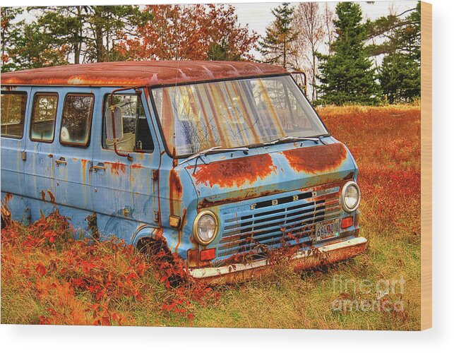 Ford Wood Print featuring the photograph Ford Van by Alana Ranney