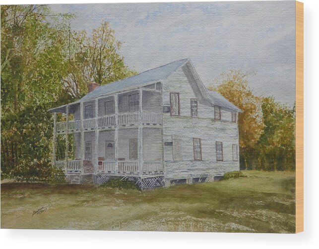 Old Houses Wood Print featuring the painting Forgotten by Time by Joel Deutsch
